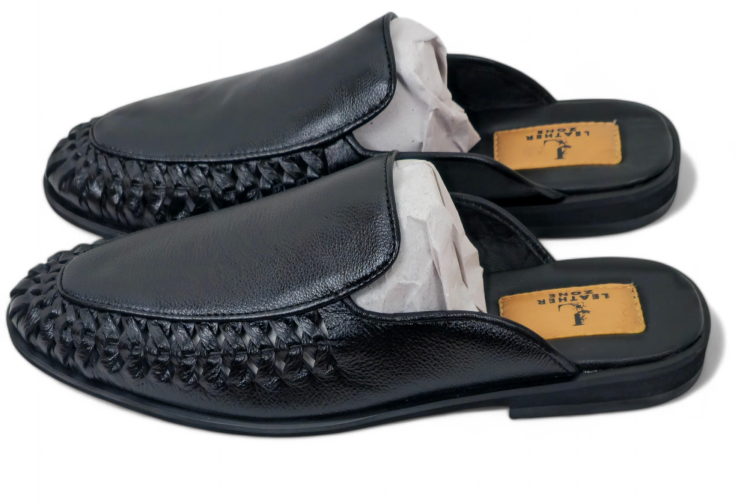 100% Hand Crafted Cow leather Men`s Half Shoes